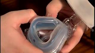 Attaching amp Removing ComfortGel Blue Nasal CPAP Mask Cushions  DirectHomeMedicalcom [upl. by Akayas965]