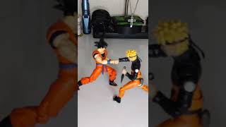 Goku catches Naruto on packwatch animecharacter anime stopmotion animation [upl. by Demetra]