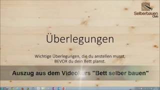 Bett selber bauen  Überlegungen zur Planung  bettselberbauencom [upl. by Emlin]