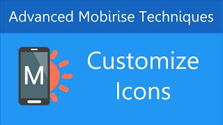 Customize Icons in Mobirise [upl. by Hightower]