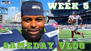 Gameday Vlog Seahawks Take on New York Giants in Week 5  Johnathan Hankins [upl. by Kragh]