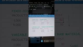 Difference between Fixed and Variable cost How to identify dwaipayanpaulclasses shots ytshorts [upl. by Emanuela]