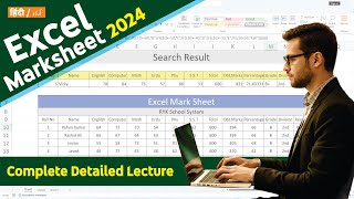 How to create a mark sheet in Excel with formulas 2024  Student result sheet in Hindi Urdu [upl. by Wengert]