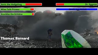 Sonic the Hedgehog 2 2022 Final Battle with healthbars 34 [upl. by Llewxam]