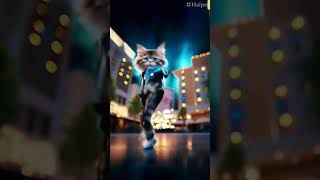 Cute Cat Dance music remix funk musica dj [upl. by Aridaj]