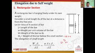 Elongation due to Self weight [upl. by Fenny]