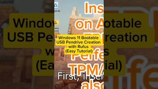 Windows 11 Bootable USB Pendrive Creation with Rufus Easy Tutorial [upl. by Harewood]