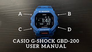 Casio Gshock GBD200 User Manual  How To Setup Casio GShock GBD200 [upl. by Noskcire]