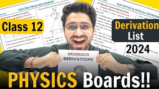 Class 12th PHYSICS All Derivations and ChapterWise for Boards  AmanDhattarwal [upl. by Germaun]