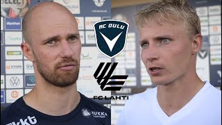 PalloTV Ottelun jälkeen AC Oulu – FC Lahti [upl. by Ecidnac548]