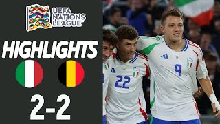 Italia vs Belgio 22 Highlights  UEFA Nations League 2024 italia vs belgio [upl. by Eiramlatsyrk]