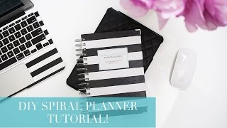 How to Make Your Own Spiral Planner  DIY Tutorial [upl. by Eilata]