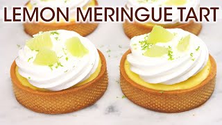 Lemon Meringue Tart Recipe With Pâte Sablée Lemon Curd amp Italian Meringue  How To Cuisine [upl. by Ammamaria752]