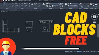 CAD BLOCKS download for free and how to use it  Insert CAD BLOCKS in AutoCAD [upl. by Eiramanel]