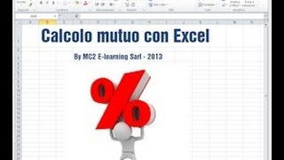 Calcolo Mutuo Con Excel [upl. by Prisilla]