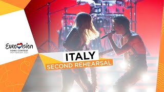 Måneskin  Zitti E Buoni  Second Rehearsal  Italy 🇮🇹  Eurovision 2021 [upl. by Ainoek921]