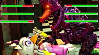 SFM FNaF Glamrock vs Toxic Animatronics WITH Healhbars [upl. by Karim]