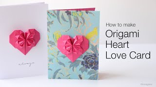 How to make Love Card with Origami Heart [upl. by Nosbig]