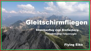 Gleitschirmfliegen Streckenflug am Breitenberg Pfronten  Füssen in Richtung Tegelberg Abendthermik [upl. by Langley]