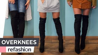 OVERKNEES kombinieren 1 Paar Stiefel 3 Outfits  refashion  OTTO [upl. by Gustaf858]