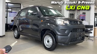 2024 Maruti Suzuki S Presso Lxi CNG  Best CNG Car Under 6 Lakh  S presso base model 2024 [upl. by Hubie]