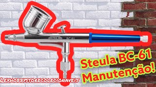 AERÓGRAFO STEULA BC 61  TUTORIAL DE Manutenção  Como usar aerógrafo [upl. by Ohploda]