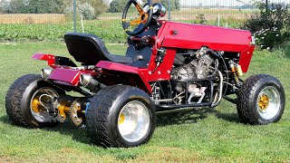 Making Crazy Lawn Tractor 600cc 100Hp [upl. by Airoled]