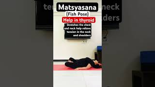 Matsyasana fish poseyogawithsaroj thyroid fitnessviralshort [upl. by Lorie]