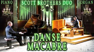 DANSE MACABRE  SAINTSAËNS  ORGAN amp PIANO  SCOTT BROTHERS DUO  ROQUEVAIRE FRANCE [upl. by Gaudette]