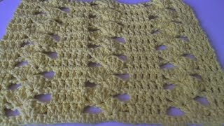 How to crochet a dishcloth  Drunk clusters design Tambien en espanol [upl. by Eirrak]