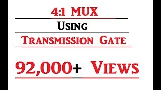 4 1 MUX using Transmission gate  SIMPLE WAY in Hindi [upl. by Phelgon34]