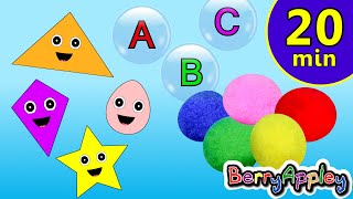 Shapes ABC Colors and More Kids Songs  BerryAppley  Kids Learning Songs Compilation [upl. by Hniv]