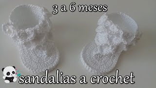 Sandalias a crochet en punto cocodrilo para bebé [upl. by Airalednac902]