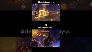 C0 Navia double Pyro vs arlechhino in abyss  Genshin Impact [upl. by Nadiya]