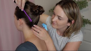 ASMR Perfectionist Clean Girl Slick Bun  Mini Combing Finishing Touches Perfecting [upl. by Nallad732]