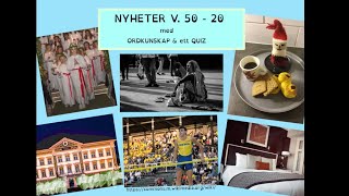 Nyheter V50 med ORDKUNSKAP och ett QUIZ [upl. by Grose767]