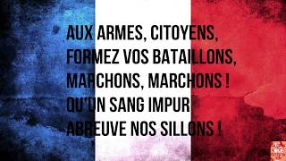 La Marseillaise  lhymne national avec paroles  french national anthem [upl. by Riocard]