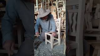 Lets take a look at the wooden chairs I designed and made Mortise and tenon technology Profes [upl. by Eiramlehcar]