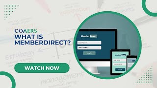 COAERS MemberDirect Demonstration and Enrollment Guide [upl. by Eynttirb49]