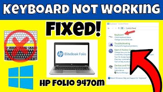 How To Fix Laptop Keyboard Not Working  Hp Folio 9470m [upl. by Frederiksen]