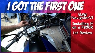 I got the very first BMW Navigator VI 2015 BMW F800R Install and mini review [upl. by Arrio]