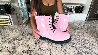 DREAM PAIRS Zipper Combat Ankle Boots Review [upl. by Grory92]