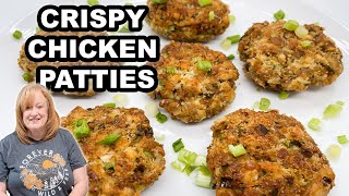 Crispy CHICKEN PATTIES Recipe  Perfect for Appetizers Lunch or Dinner  ROTISSERIE CHICKEN IDEAS [upl. by Acinorav]