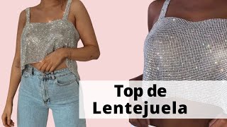 Diy TOP DE LENTEJUELAS BeruzkaDms💙 [upl. by Chobot703]