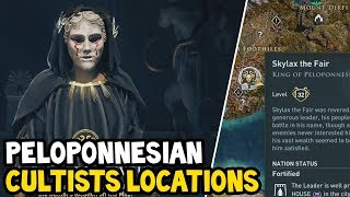 Assassins Creed Odyssey ALL PELOPONNESIAN CULTISTS Location Walkthrough [upl. by Miza]