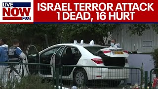 Terror attack Raanana Israel 1 dead 16 hurt after stabbing car ramming  LiveNOW from FOX [upl. by Ahsiryt]