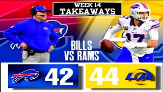 Takeaways from the Bills Wild Loss to the Rams 4442 [upl. by Yadnil79]