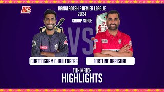 Chattogram Challengers vs Fortune Barishal  Highlights  11th Match  Season 10  BPL 2024 [upl. by Nosemaj]