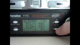 How to set up elevon mixing on Futaba T7C [upl. by Durr]