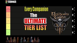 Companion Tier List  Baldurs Gate 3 [upl. by Nesta]